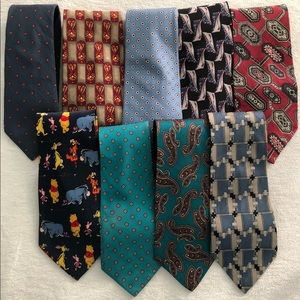 Lot of Nine Men’s Vintage Neck Ties (1)